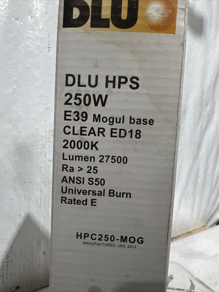 🔥DLU HPC250-MOG E39 Mogul Base 2000k clear bulb, new, FLDM8VZ51, freeship🇺🇸 - Image 2 of 3