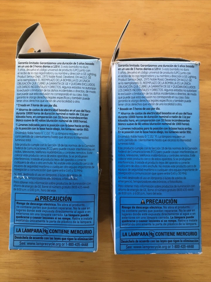 New 2 GE Energy Smart 60 W Replacement Dimmable 900 Lumens CFL Bulb 66662 - Image 4 of 4