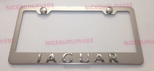 3D Jaguar Stainless Steel Chrome Finished License Plate Frame Rust Free