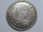 1812 SANTIAGO 2 REAL FERDINAND VII CHILE SPANISH COLONIAL SPAIN SILVER