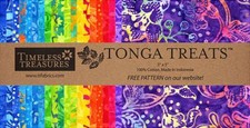 Timeless Treasures Tonga Treats - GUMDROP - 42 5" Batik Fabric Squares