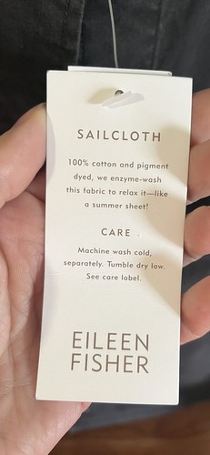 NEW Eileen Fisher Sailcloth Bark Stand Collar Jean Jacket Womens Petite Small PS - Picture 4 of 6