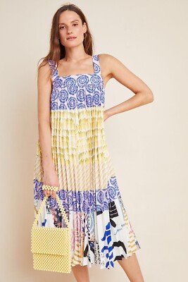 NWT $220 Anthropologie Geisha Designs Pleated Midi Dress Size 2 NWT $220 Anthropologie Geisha Designs Pleated Midi Dress Size 2