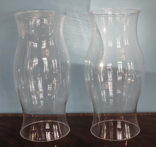 Pair of Williamsburg Style Glass Hurricane Shade 12" H - Picture 2 of 5