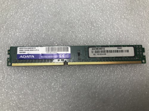 Lot of 4 Adata VLP RAM Desktop UDIMM DDR3 1333MHz PC3-10600U AD3X1333C2G9-BHYZ - Picture 2 of 4