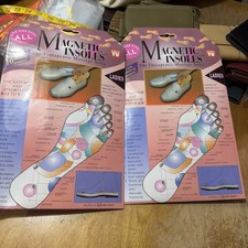 4Pc Acupressure Magnetic Insoles Inserts Foot Feet Therapy Massaging Women