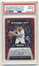 WOLVES 2024 Draft Picks Terrence Shannon Jr. Auto  #SD-TSJ Red Scope /88 PSA 10