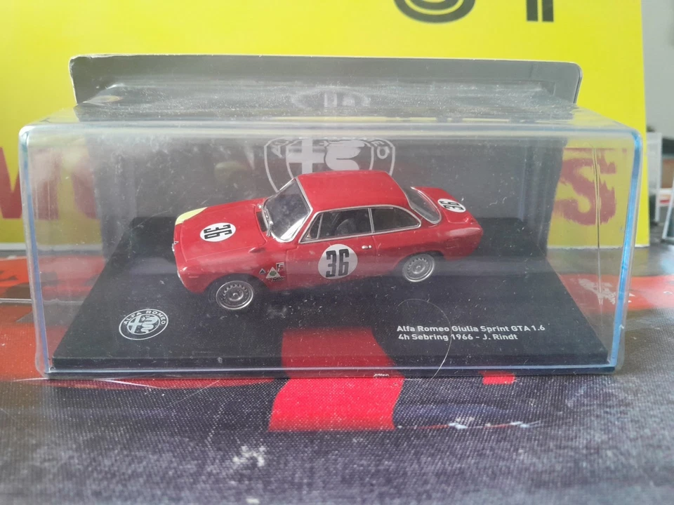 072 Perfect 1/43 Alfa Romeo Giulia Sprint GTA 1.6 4h Sebring 1966 Centauria - Immagine 2 di 4