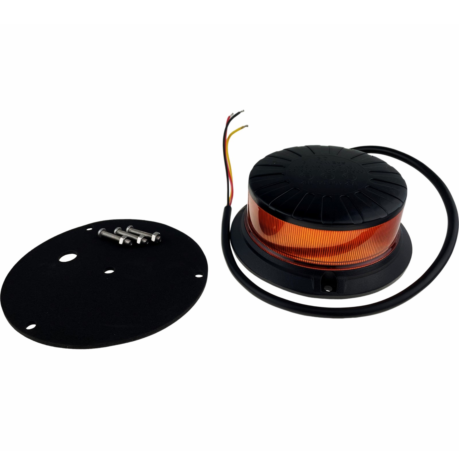 LED Amber Flashing Premium Micro Light Beacon 3 Bolt for HGV Lorry R65