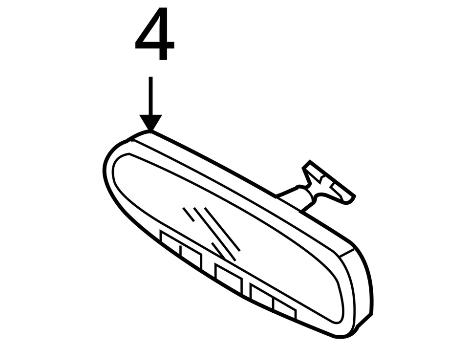2004-2009 Kia Spectra Interior Rear View Mirror Oem H6TM2 - Image 4 of 4