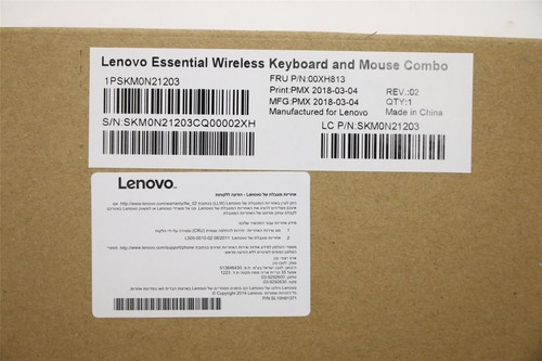 Lenovo IdeaCentre 520-27IKL 520-24IKL Wireless Keyboard Mouse Hebrew 00XH813 - 第 3/4 張圖片