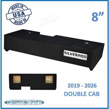 Chevy Silverado 2019-2026 Double Cab 8" Dual Solo Baric Subwoofer Enclosure