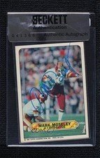 BAS 1983 Topps Stickers Mark Moseley #22 Seal of Authenticity Auto ur8