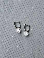 Sterling Silver Cluster Drop Earrings
