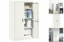 Aufbewahrungsschrank Mit Safe-Verschluss 2 Pcs Weiß 80x40x140 Cm