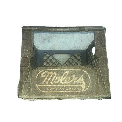Rare VTG Moler s Belmont Dairy Co. Dayton Ohio OH Milk Crate Plastic Storage