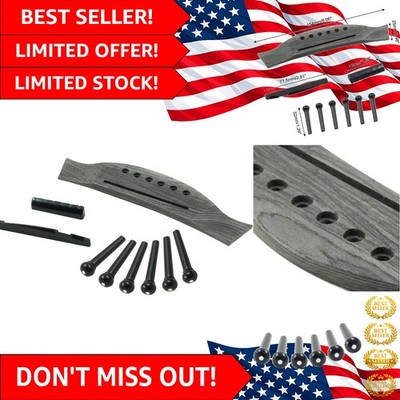 High-Quality 6 String Acoustic Guitar Bridge Set   Rosewood & Bone Nuts Included