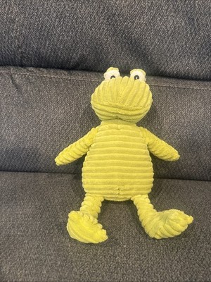 Unipak Corded Chenille Green Frog Plush Stuffed Animal Soft Corduroy Cordy 14 In