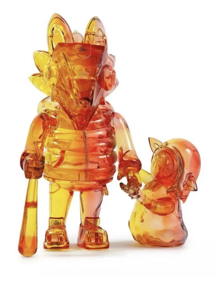 KIDROBOT QUICCS 7” UKAMI HITSUJI TRANSPARENT SUNSET LE DEATH COLORWAY VINYL ART - Image 2 of 2