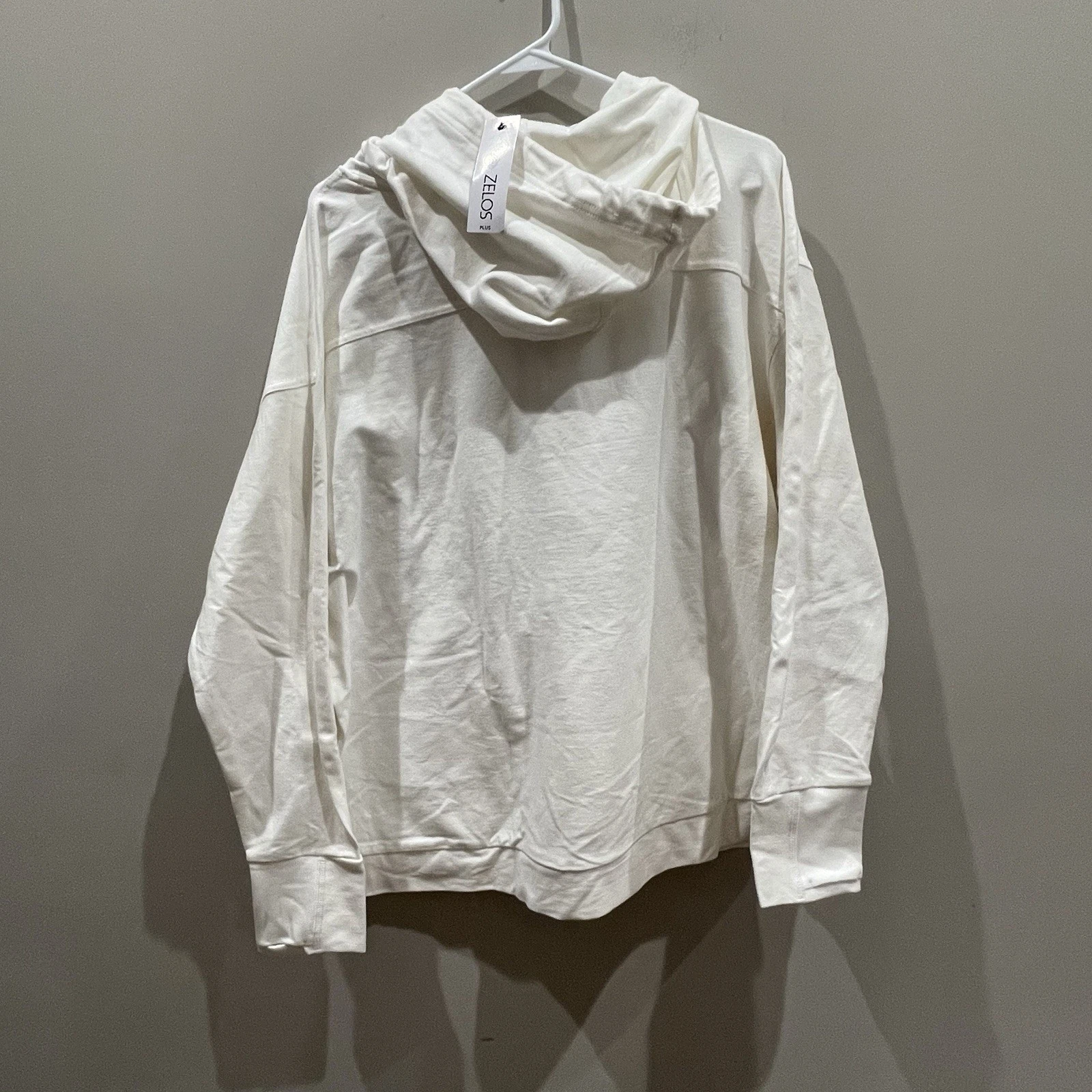 OFF WHITE FELPA LEGGERA THE LIMITED avorio felpa con cappuccio TAGLIA 2X più tasche NUOVA