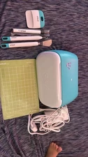 Cricut Joy Smart Cutting Machine Aqua Blue Bundle Mat Tools Cord