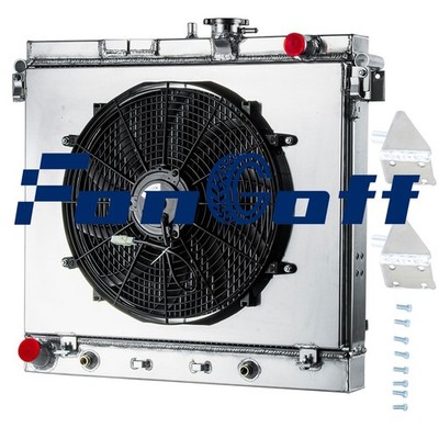 3Row Radiator Shroud Fan for 2009-12 Chevy Colorado GMC Canyon/06-10 Hummer H3