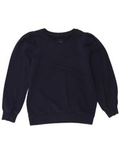 CREW CLOTHING Womens Sweatshirt Jumper UK 10 Small Navy Blue Cotton TR07