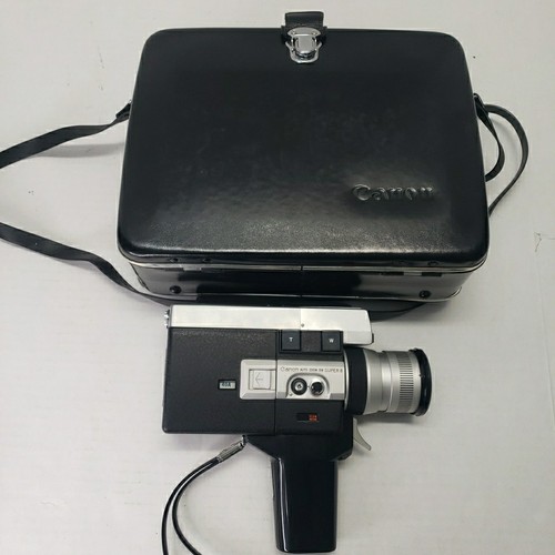 Vintage Canon 518 Super 8 Black Movie Camera With Canon Case Strap Tested READ** - Picture 24 of 24