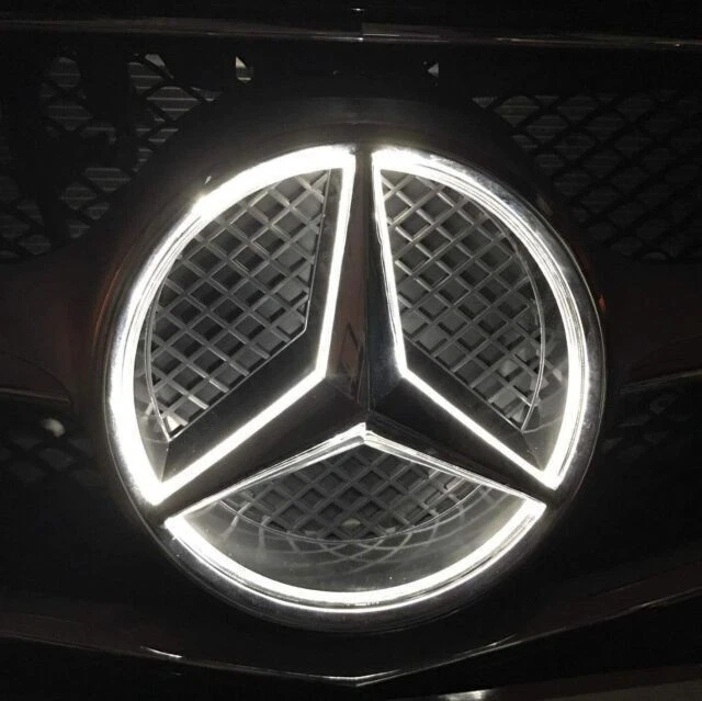 Front Emblem Grille Star Led Light Badge For Mercedes-Benz W204 C300 GLK300 B200 - Image 2 of 4