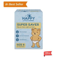 Super Saver Diapers, Size 6, 25 Count Budget-Friendly Disposable Baby Diape...