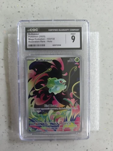 2025 EN-MEGA EVOLUTION ILLUSTRATION RARE #133 BULBASAUR CGC 9