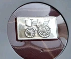 Vintage 1886 Daimler Car - 1.6 Gram .925 Sterling Silver Mini Bar Proof Ingot