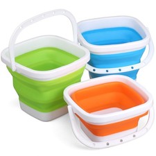 Lncojolm 3Pcs Collapsible Beach Bucket Sandbox Kit Building Toys For Kid Small