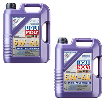 10l Liqui Moly Leichtlauf High Tech 5W-40 3864 Motoröl 2x5l ACEA A3, B4, API SP