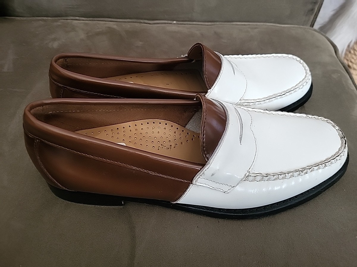 GH Bass & Co Whitney Weejuns Womens 7.5D Loafer Brown White  display picture 3