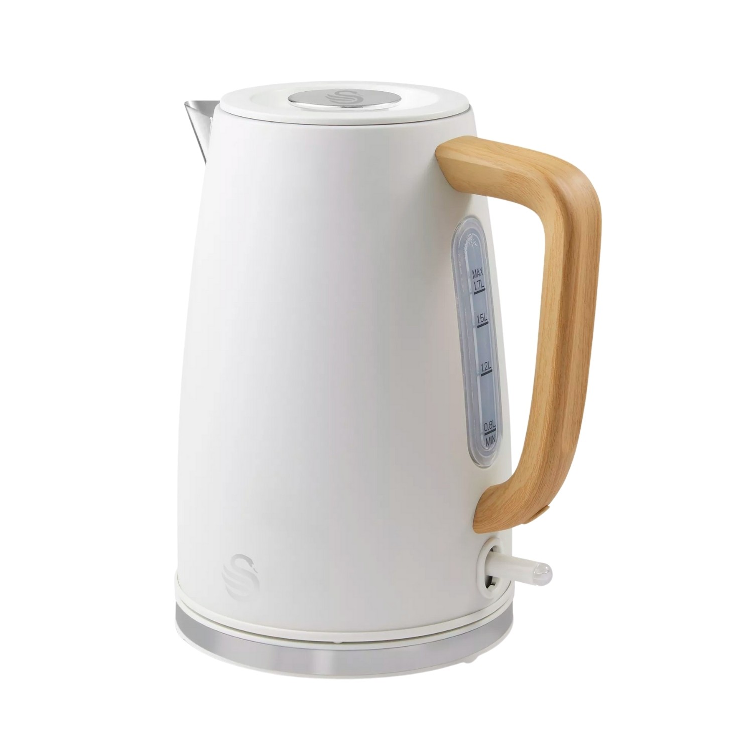 Swan Fjord Jug Kettle Wooden Accents Sk19024wht (White) - Image 2