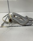 Steve Madden Women Heels Silver Synthetic Strappy Sandals Ankle Strap 5 — photo 2