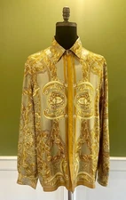 Gianni Versace,  Mens Silk Shirt, Extra Large Tupac/Biggie