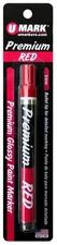 U-Mark Premium Glossy Paint Marker Carded-Red