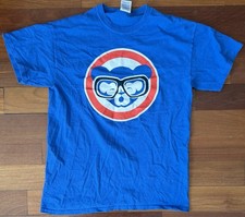 VTG Y2K Gildan Chicago Cubs Harry Caray Glasses Fukudome Horry Kow Shirt MEDIUM