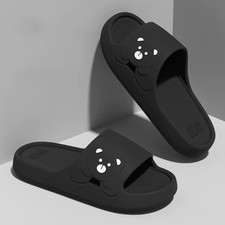 Fashion Women'S Slippers Indoor Soft Sole Cartoon Bear Slides Bathroom EVA Outdo