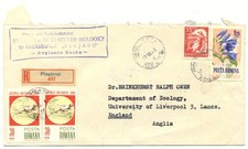 Airmail Cover from ROMANIA to Canada, 1966. Registerd Letter