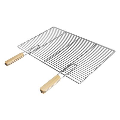 Grillrost Edelstahl Edelstahlgrillrost Rost mit abnehmbaren Griffen 60 x 40 cm