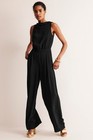 Boden Clarissa Black Sleeveless Jumpsuit Holiday Party Outfit