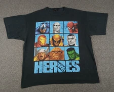 Vintage Marvel Mad Engine Mens Avengers Super Heroes T Shirt Mens Size XL Y2K