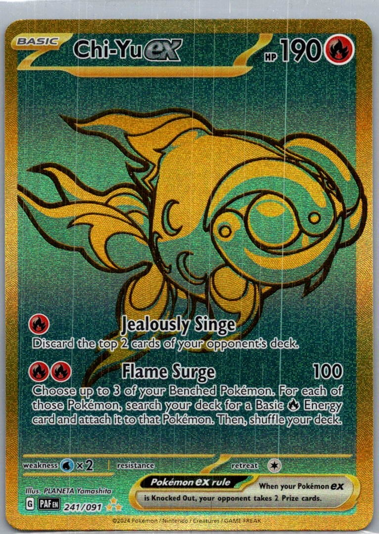 Chi-Yu ex 241/091 Hyper Rare Paldean Fates Pokemon Holo Near Mint