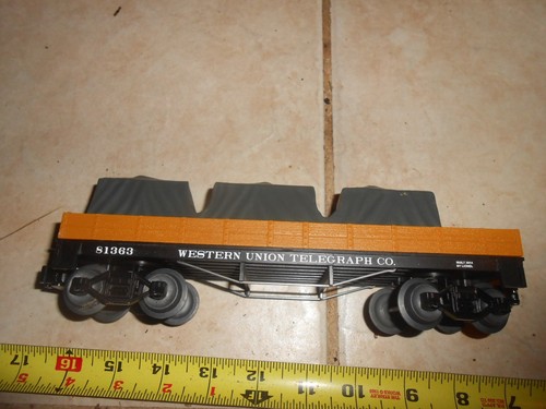 O/O-27 Lionel 81363 Western Union Telegraph Góndola con carga. | Zustand: Used