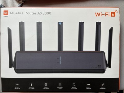 Xiaomi Mi AIoT WLAN Router AX3600 Wi-Fi 6, 5 GHz: 2402 Mbps 3 Gigabit LAN Ports