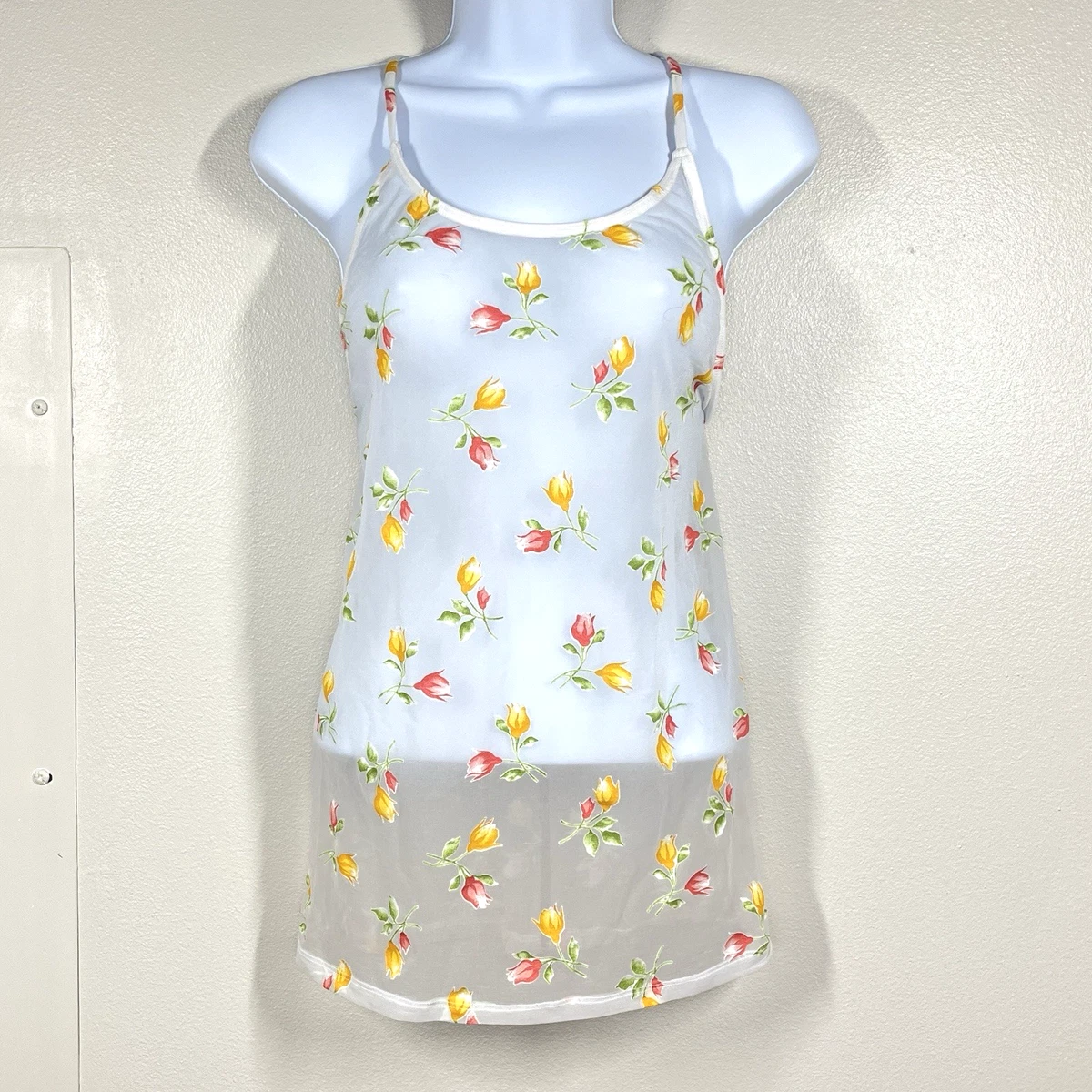 Victoria's Secret Floral Dentelle Ruche Bordure Boho Coton