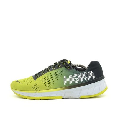 Hoka One Herren CAVU Schuhe Grü Schwarz Weiß Gelb Leichtgewicht Laufschuhe EU 44